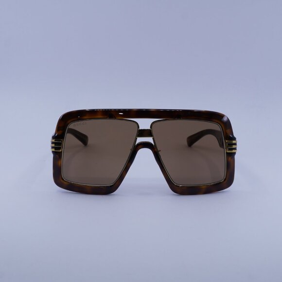 Gucci GG0900S 002 Sunglasses Havana Aviator Frame, Brown Lenses main image 10